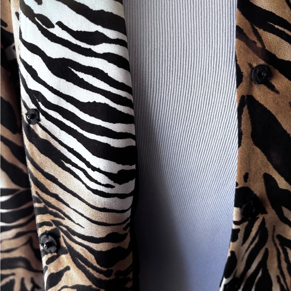 Animal print office siren suit jacket blouse sz 4 Mob Wife Liz Claiborne - Picture 8 of 12